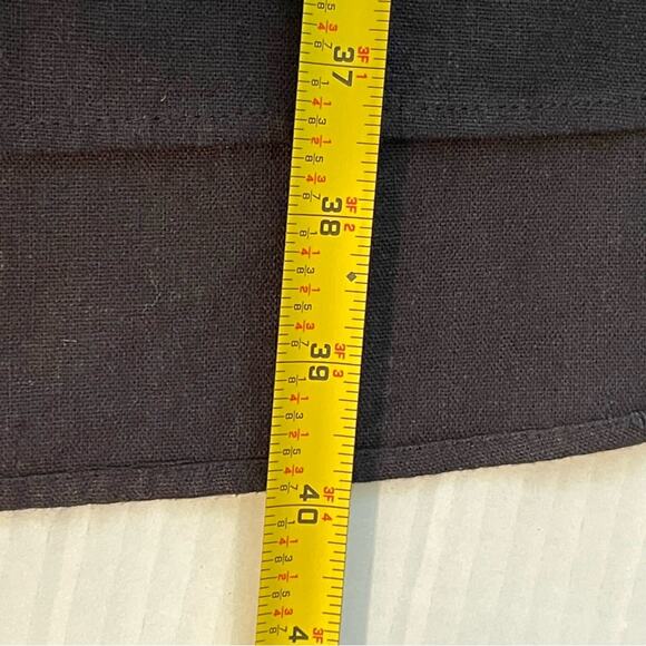 For Cynthia Black Linen Blend Asymmetrical Artsy Boho Midi Dress NWT Size S - Picture 12 of 12